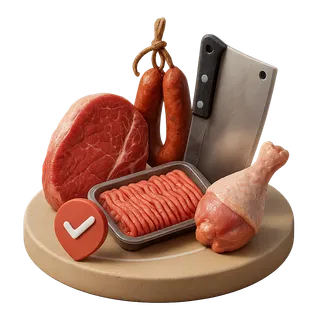 Копчёное мясо, птица и морепродукты