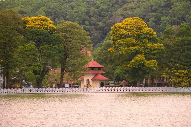 Обязательно прогуляйтесь вокруг озера Канди на рассвете или закате