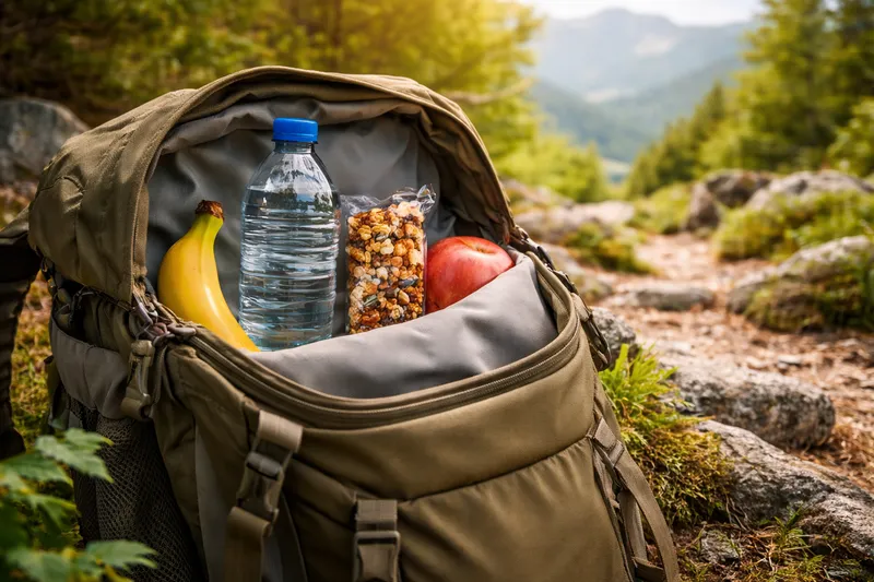 Вода и легкий перекус